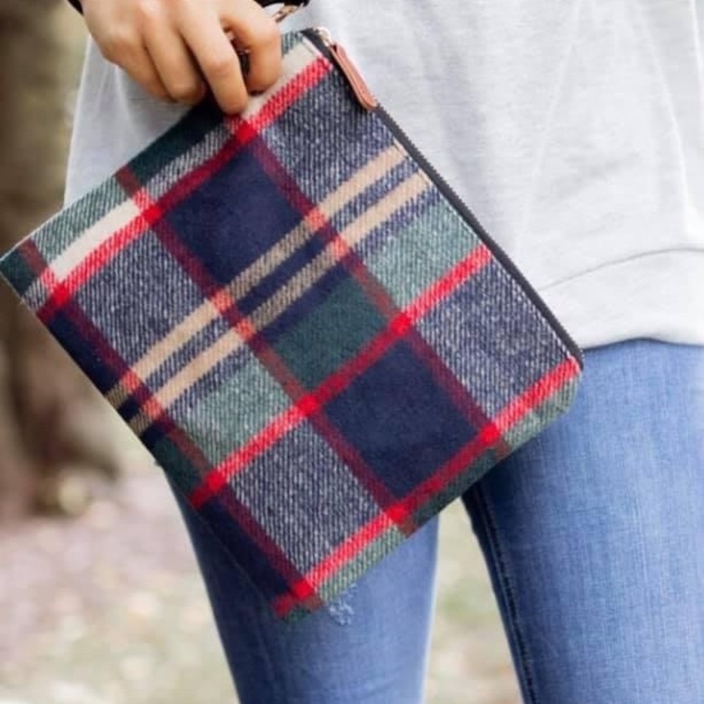 New plaid flannel purse